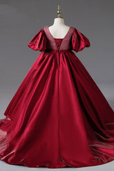 Luxurious Red Ball Gown Formal Evening Dress for Little Girls CL2003